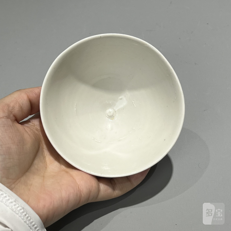 明代 白釉斗笠盏 - 图7